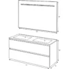 Xellanz Sephia Compleet Badmeubelset met LED Spiegel - 120cm - 2 lades - 2 kraangaten - Nature