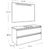 Xellanz Sephia Compleet Badmeubelset met LED Spiegel - 80cm - 2 lades - 1 kraangat - Nature