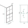 Wiesbaden Maaz Inloopdouche met Raster en Handdoekhouder - 900x2000x10mm - Profiel - Helder Glas/Mat Zwart
