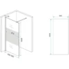 Wiesbaden Slim Glasplaat Inloopdouche - 900x2000x8mm - NANO - Helder Glas met Melkglas Middenband