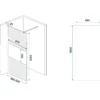 Wiesbaden Slim Glasplaat Inloopdouche - 900x2000x8mm - NANO - Rookglas met Melkglas Middenband