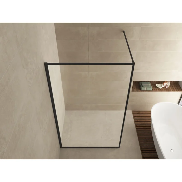 Wiesbaden Square Inloopdouche - 900x2000x10mm - Profiel - NANO - Helder Glas/Mat Zwart