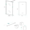 Wiesbaden Square Inloopdouche - 900x2000x10mm - Profiel - NANO - Helder Glas/Mat Zwart
