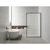 Wiesbaden Square Inloopdouche - 900x2000x8mm - Profiel - NANO - Geribbeld Helder Glas/Mat Zwart