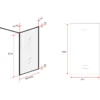 Wiesbaden Square Inloopdouche - 900x2000x8mm - Profiel - NANO - Geribbeld Helder Glas/Mat Zwart