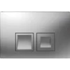Geberit Delta 35 Bedieningspaneel - 2-Toets Spoeling - Vierkante Knoppen - Mat Chroom