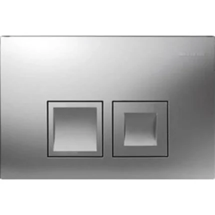Geberit Delta 35 Bedieningspaneel - 2-Toets Spoeling - Vierkante Knoppen - Mat Chroom