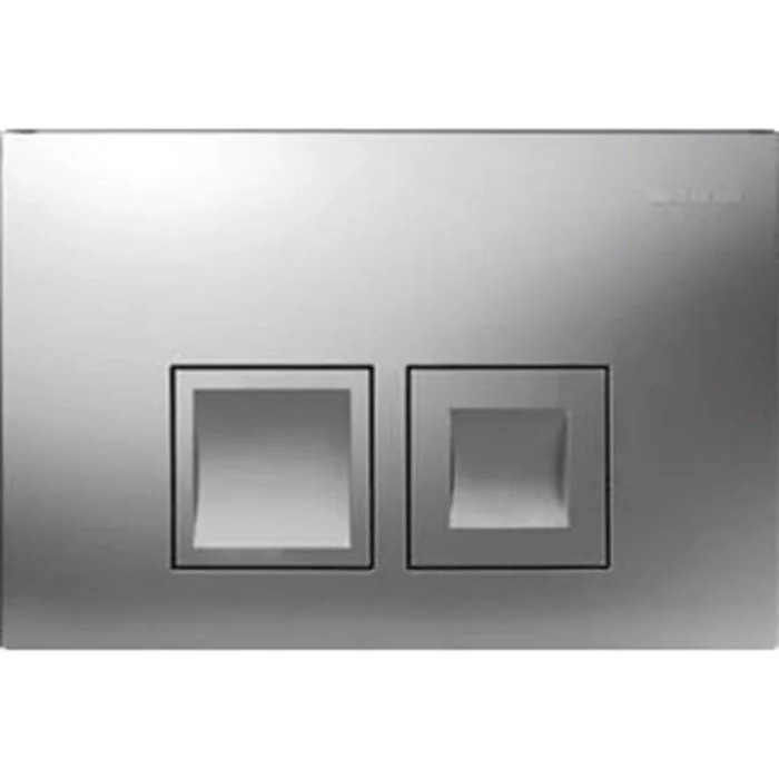Geberit Delta 35 Bedieningspaneel - 2-Toets Spoeling - Vierkante Knoppen - Mat Chroom