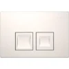 Geberit Delta 35 Bedieningspaneel - 2-Toets Spoeling - Vierkante Knoppen - Wit