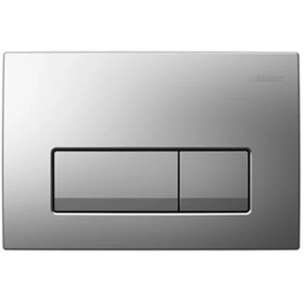 Geberit Delta 50 Bedieningspaneel - 2-Toets Spoeling - Rechthoek- en Vierkante Knop - Mat Chroom