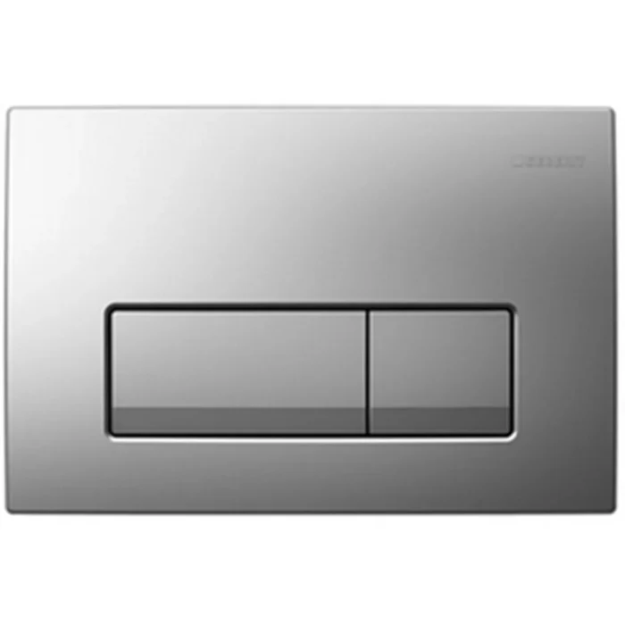 Geberit Delta 50 Bedieningspaneel - 2-Toets Spoeling - Rechthoek- en Vierkante Knop - Mat Chroom