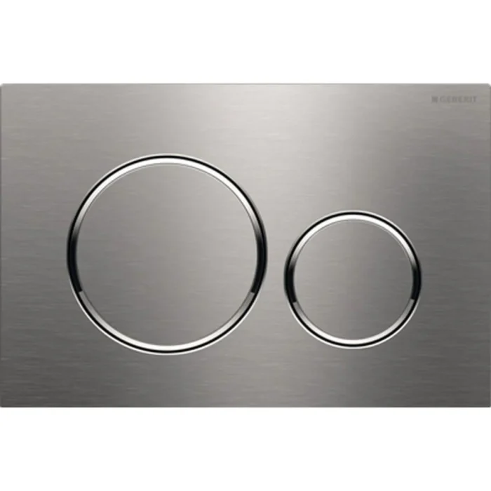 Geberit Sigma 20 Bedieningspaneel - 2-Toets Spoeling - Ronde Knoppen - Geborsteld Staal