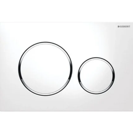 Geberit Sigma 20 Bedieningspaneel - 2-Toets Spoeling - Ronde Knoppen - Glans Wit