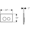 Geberit Sigma 20 Bedieningspaneel - 2-Toets Spoeling - Ronde Knoppen - Glans Wit