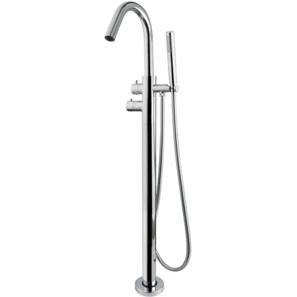 Wiesbaden Caral Thermostatische Badmengkraan - 111cm - Vrijstaand - Messing - Chroom