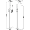 Wiesbaden Caral Thermostatische Badmengkraan - 111cm - Vrijstaand - Messing - Mat Zwart