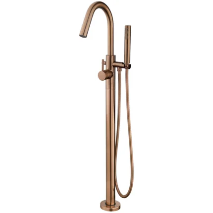Wiesbaden Caral Vrijstaande Badmengkraan - 124cm - Messing - Geborsteld Brons Koper