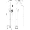 Wiesbaden Caral Vrijstaande Badmengkraan - 124cm - Messing - Geborsteld Brons Koper