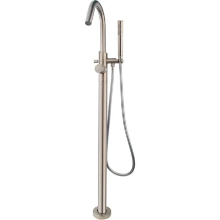 Wiesbaden Caral Vrijstaande Badmengkraan - 124cm - Messing - Geborsteld Staal