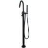 Wiesbaden Caral Vrijstaande Badmengkraan - 124cm - Messing - Mat Zwart