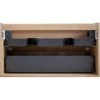 Wiesbaden Lotus Wastafelonderkast - 120x45.2cm - 2 lades - 2 uitsparingen - MDF - Naturel Eik/Mat Zwart