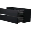 Wiesbaden Marmaris Wastafelonderkast - 120x45cm - 2 lades - 2 uitsparingen - MDF - Softclose - Mat Zwart