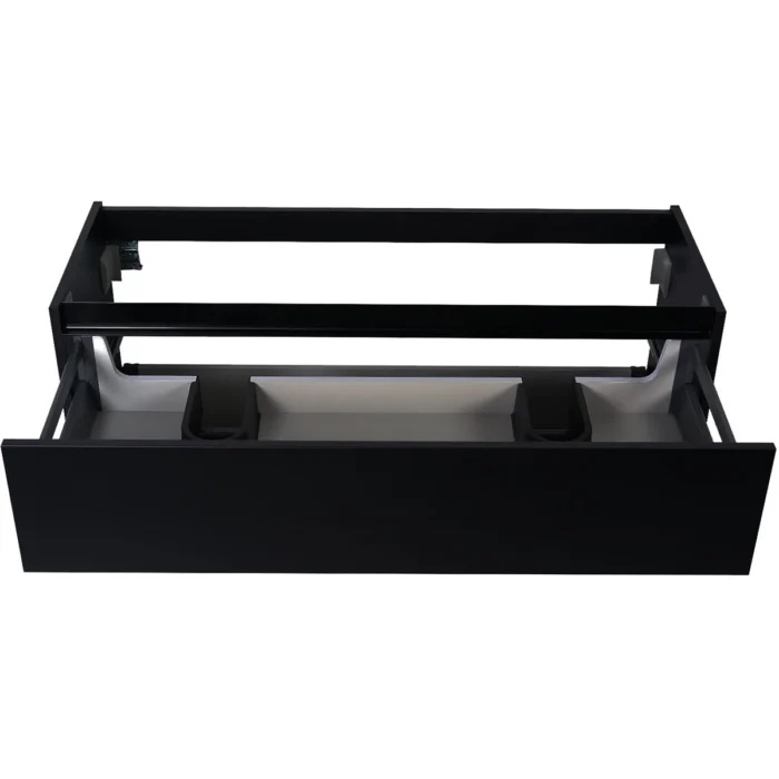 Wiesbaden Marmaris Wastafelonderkast - 120x45cm - 2 lades - 2 uitsparingen - MDF - Softclose - Mat Zwart