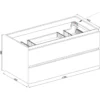 Wiesbaden Marmaris Wastafelonderkast - 120x45cm - 2 lades - 2 uitsparingen - MDF - Softclose - Mat Zwart