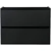 Wiesbaden Marmaris Wastafelonderkast - 60x45cm - 2 lades - MDF - Softclose - Mat Zwart