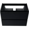 Wiesbaden Marmaris Wastafelonderkast - 60x45cm - 2 lades - MDF - Softclose - Mat Zwart