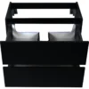 Wiesbaden Marmaris Wastafelonderkast - 60x45cm - 2 lades - MDF - Softclose - Mat Zwart