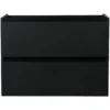 Wiesbaden Marmaris Wastafelonderkast - 80x45cm - 2 lades - MDF - Softclose - Mat Zwart