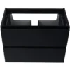 Wiesbaden Marmaris Wastafelonderkast - 80x45cm - 2 lades - MDF - Softclose - Mat Zwart