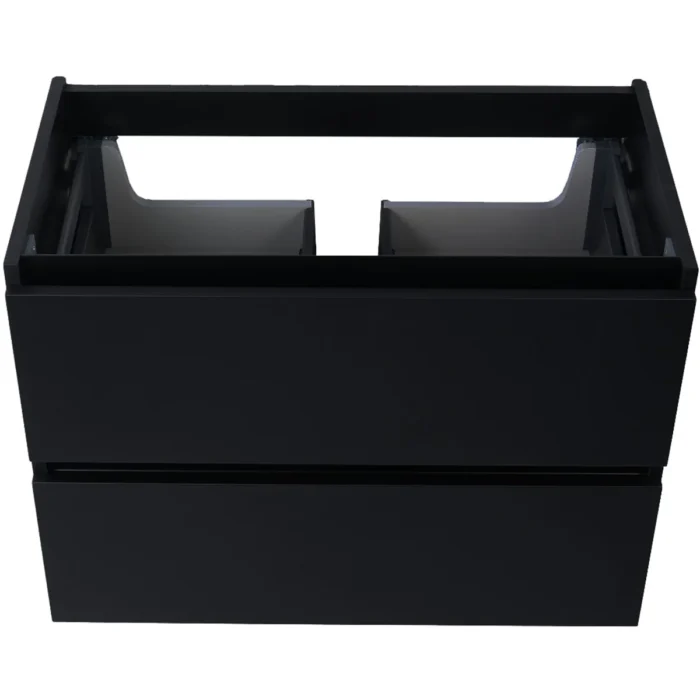 Wiesbaden Marmaris Wastafelonderkast - 80x45cm - 2 lades - MDF - Softclose - Mat Zwart