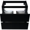 Wiesbaden Marmaris Wastafelonderkast - 80x45cm - 2 lades - MDF - Softclose - Mat Zwart