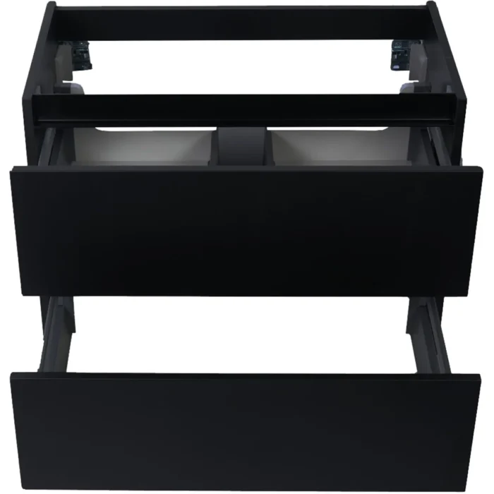 Wiesbaden Marmaris Wastafelonderkast - 80x45cm - 2 lades - MDF - Softclose - Mat Zwart