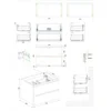 Wiesbaden Marmaris Wastafelonderkast - 80x45cm - 2 lades - MDF - Softclose - Mat Zwart