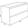 Wiesbaden Shall Wastafelonderkast - 100x36cm - 2 lades - Softclose - MDF - Grafietgrijs