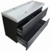 Wiesbaden Shall Wastafelonderkast - 100x36cm - 2 lades - Softclose - MDF - Houtnerf Grijs