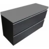 Wiesbaden Shall Wastafelonderkast - 100x36cm - 2 lades - Softclose - MDF - Houtnerf Grijs