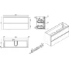 Wiesbaden Shall Wastafelonderkast - 100x36cm - 2 lades - Softclose - MDF - Houtnerf Grijs