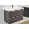 Wiesbaden Shall Wastafelonderkast - 80x36cm - 2 lades - Softclose - MDF - Houtnerf Grijs