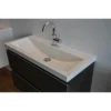Wiesbaden Shall Wastafelonderkast - 80x36cm - 2 lades - Softclose - MDF - Houtnerf Grijs