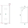 Wiesbaden Side Zijwand voor Nis Schuifdeur - 900x2000x8mm - NANO - Helder Glas/Mat Zwart