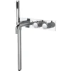 Wiesbaden Style Inbouw Badthermostaat Muur - 2 functies - Messing - Chroom