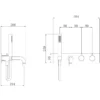 Wiesbaden Style Inbouw Badthermostaat Muur - 2 functies - Messing - Geborsteld Koper