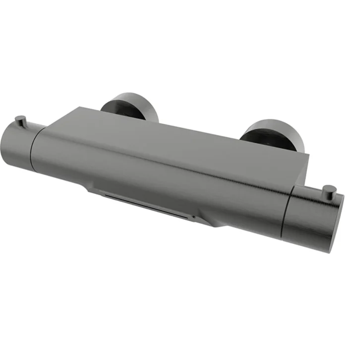 Wiesbaden Style Thermostatische Badmengkraan Waterval - 15cm - Cooltouch - Opbouw - Messing - Gunmetal