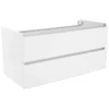 Wiesbaden Vision Wastafelonderkast - 100x46cm - 2 lades - MDF - Glans Wit