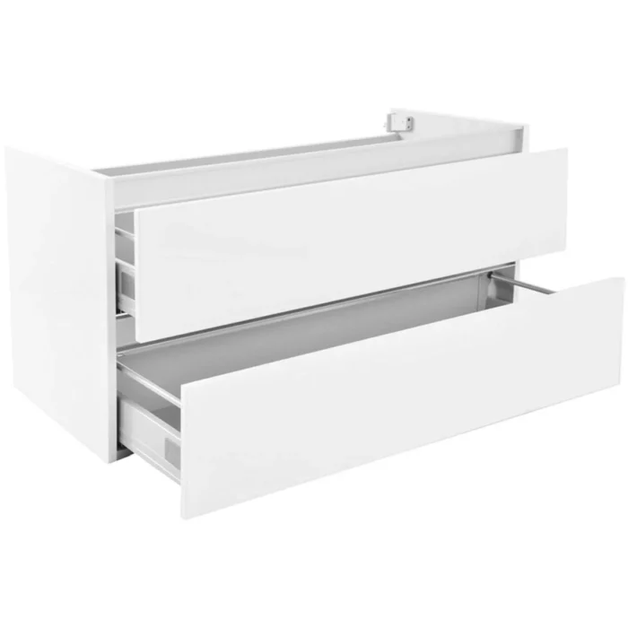 Wiesbaden Vision Wastafelonderkast - 100x46cm - 2 lades - MDF - Glans Wit