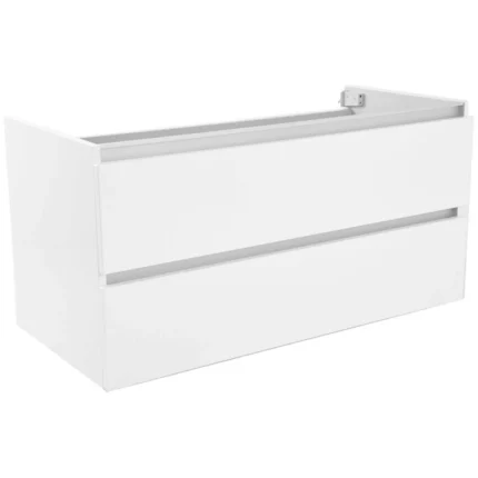 Wiesbaden Vision Wastafelonderkast - 100x46cm - 2 lades - MDF - Glans Wit